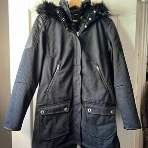 SPYDER Parka-Style Jacket, Removable Lining, Size S, Black,